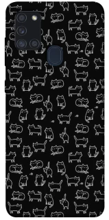 Чохол на Samsung Galaxy A21s Black Cats фото 1 Чохол на Samsung Galaxy A21s Black Cats фото 1 з 1