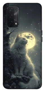 Чехол на Oppo A54 5G / A74 5G Кот под луной фото 1 из 1