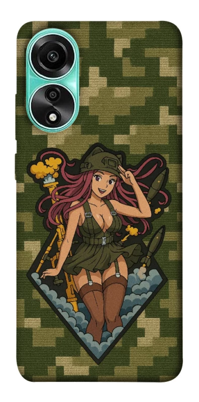 Чохол на Oppo A78 4G Military Waifu фото 1 з 1
