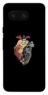 Чехол на Google Pixel 8 Heart with flowers фото 1 из 1