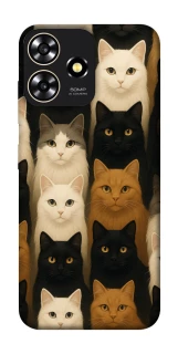 Чехол на ZTE Blade A73 4G Colorful Cat Collage фото 1 из 1