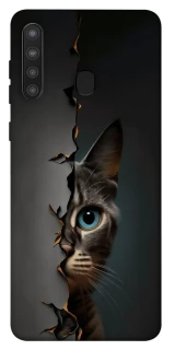 Чехол на Samsung Galaxy A21 Кот-подглядыватель v2 фото 1 из 1
