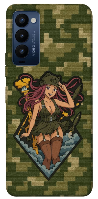 Чохол на TECNO Camon 18 Military Waifu фото 1 з 1
