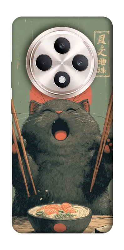 Чехол на Oppo Reno 12 F 4G/5G Hungry Cat фото 1 из 1