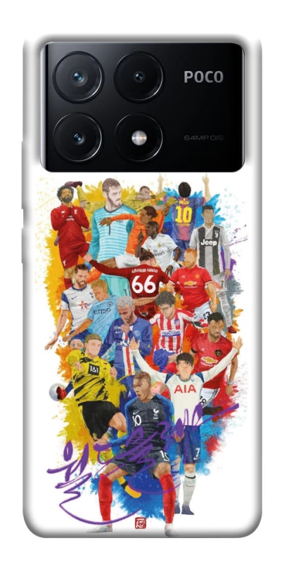 Чехол на Xiaomi Poco X6 Football Abstract v2 фото 1 из 1