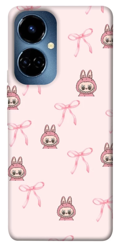 Чохол на TECNO Camon 19 Pro Pink bows and Labubus фото 1 з 1