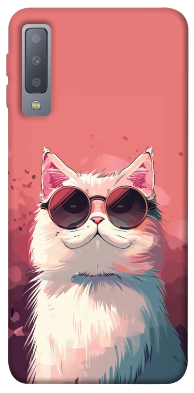 Чохол на Samsung A750 Galaxy A7 (2018) Сat with glasses фото 1 з 1