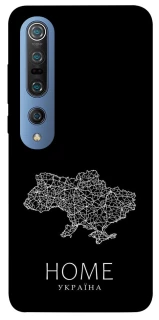 Чехол на Xiaomi Mi 10 / Mi 10 Pro Ukraine black map фото 1 из 1