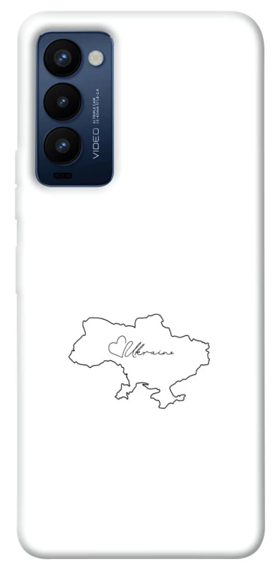 Чохол на TECNO Camon 18 Ukraine map фото 1 з 1