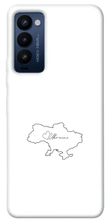 Чохол на TECNO Camon 18 Ukraine map фото 1 з 1
