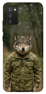 Чехол на Samsung Galaxy A02s Волк защитник фото 1 из 1