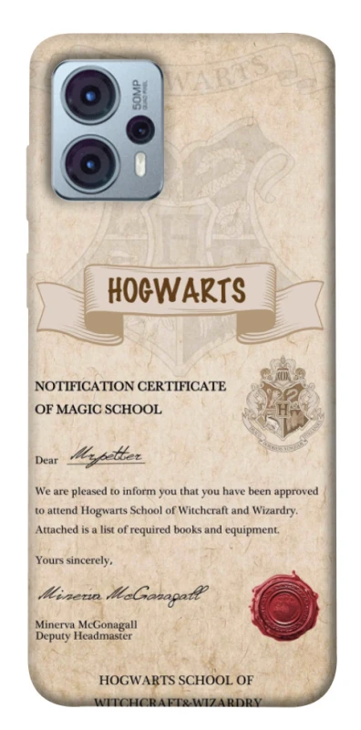 Чехол на Motorola Moto G23 The Hogwarts acceptance letter фото 1 из 1