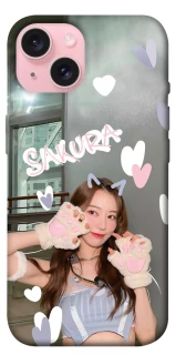 Чехол на Apple iPhone 15 (6.1") Sakura - LE SSERAFIM фото 1 из 1