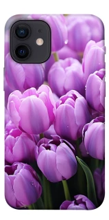 Чехол на Apple iPhone 12 mini (5.4") Фиолетовые тюльпаны фото 1 из 1