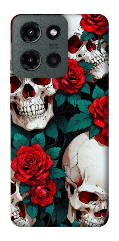 Чохол на Motorola Moto G Power (2025) skull and rose фото 1 з 1