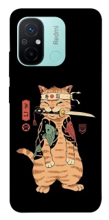 Чехол на Xiaomi Redmi 12C / Poco C55 Кот-самурай фото 1 из 1