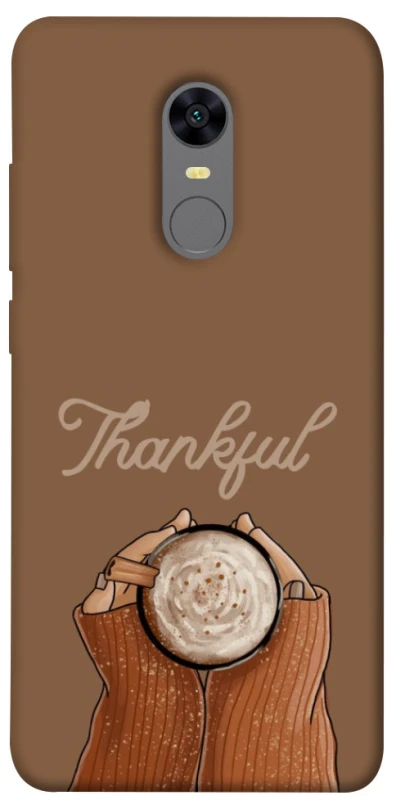 Чехол на Xiaomi Redmi 5 Plus / Redmi Note 5 (Single Camera) Thankful coffee фото 1 из 1
