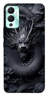 Чехол на Infinix Hot 12 Play black dragon фото 1 из 1