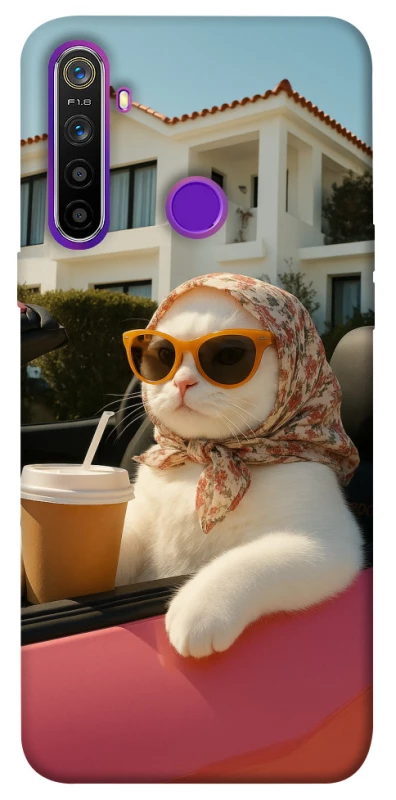 Чохол на Realme 5 Stylish Cat Cruise фото 1 з 1