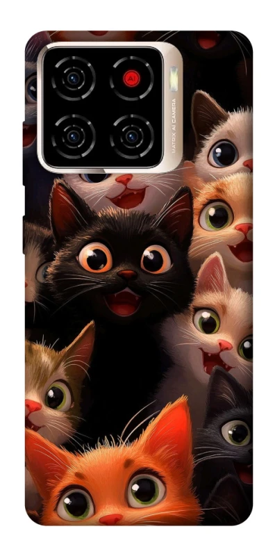 Чохол на ZTE Blade A56 happy cats фото 1 з 1