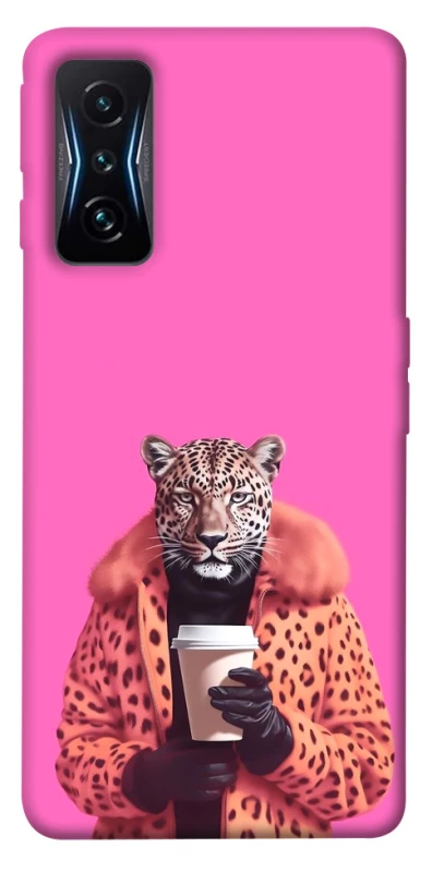 Чехол на Xiaomi Poco F4 GT Леопард с кофе фото 1 из 1