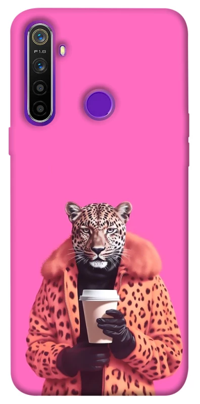 Чехол на Realme 5 Леопард с кофе фото 1 из 1