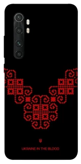 Чехол на Xiaomi Mi Note 10 Lite Черно-красная вышиванка фото 1 из 1