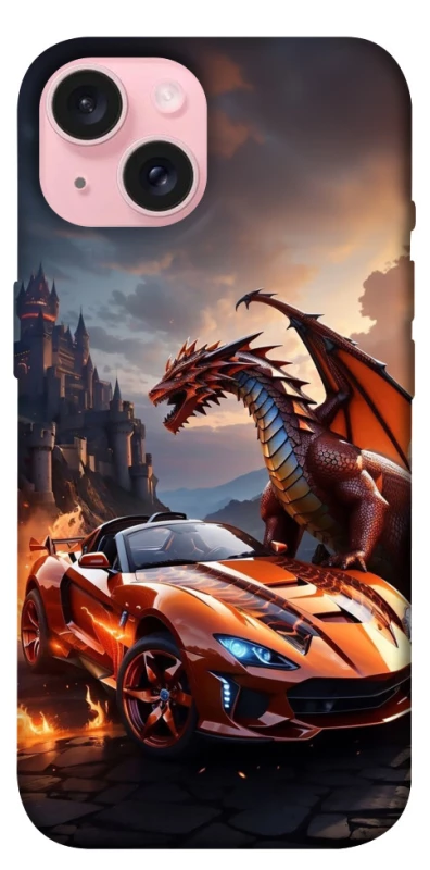 Чехол на Apple iPhone 15 (6.1") Сar and dragon фото 1 из 1