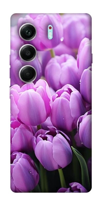 Чехол на Tecno Camon 40 Pro Фиолетовые тюльпаны фото 1 из 1