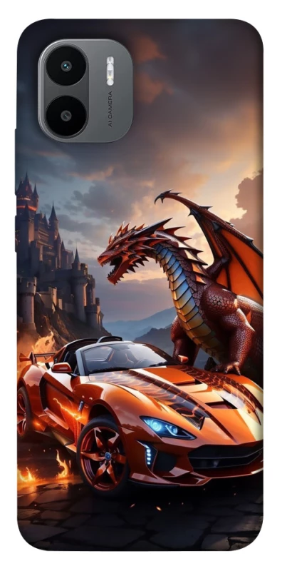 Чехол на Xiaomi Redmi A1+ / Poco C50 / A2+ Сar and dragon фото 1 из 1