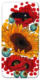 Чехол на Samsung Galaxy S10e Подсолнечники и маки фото 1 из 1