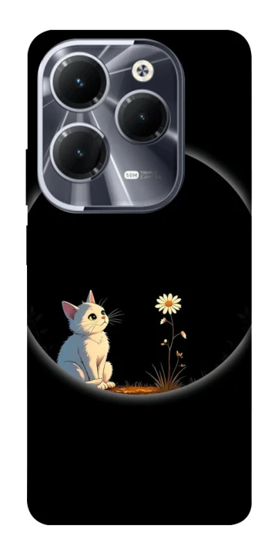 Чехол на Infinix Hot 40 Cat and flower фото 1 из 1