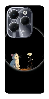 Чехол на Infinix Hot 40 Cat and flower фото 1 из 1