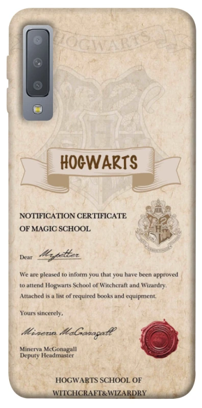 Чехол на Samsung A750 Galaxy A7 (2018) The Hogwarts acceptance letter фото 1 из 1