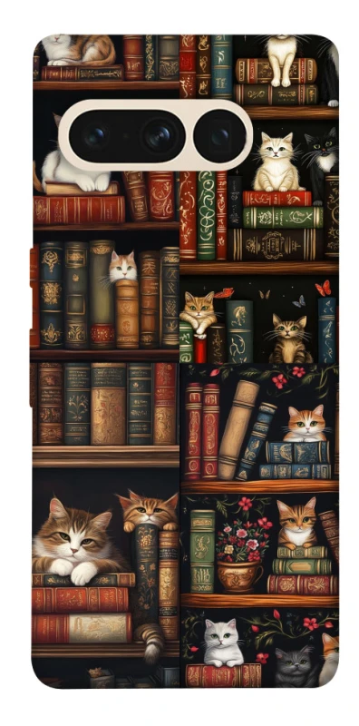 Чохол на Google Pixel 7 Pro Cats & Books фото 1 з 1