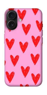 Чехол на Apple iPhone 16 Red hearts 2 фото 1 из 1