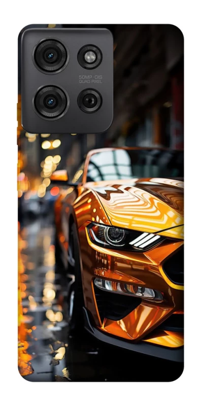 Чохол на Motorola Moto G75 Golden sports car фото 1 з 1