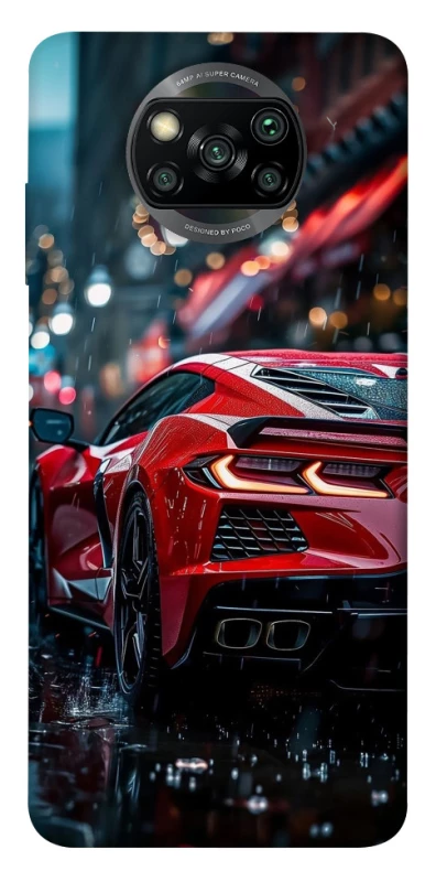 Чехол на Xiaomi Poco X3 NFC / Poco X3 Pro Red sports car фото 1 из 1