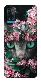 Чохол на ZTE Blade A71 Кіт в квітах фото 1 з 1