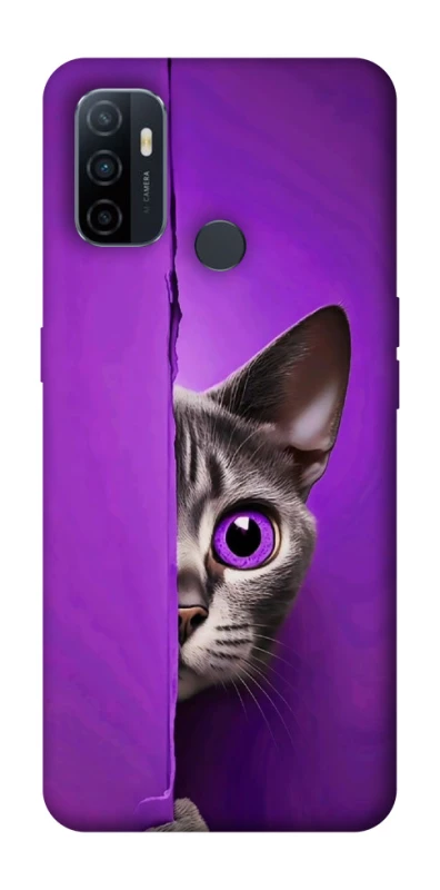 Чехол на Oppo A53 / A32 / A33 Кот-подглядыватель фото 1 из 1