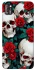 Чохол на TECNO POP 4 Pro skull and rose фото 1 з 1