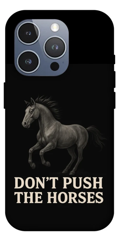 Чехол на Apple iPhone 16 Pro Max Don't push the horses фото 1 из 1