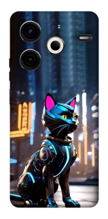 Чехол на TECNO Pova 6 Neo (LI6) Cyber cat фото 1 из 1