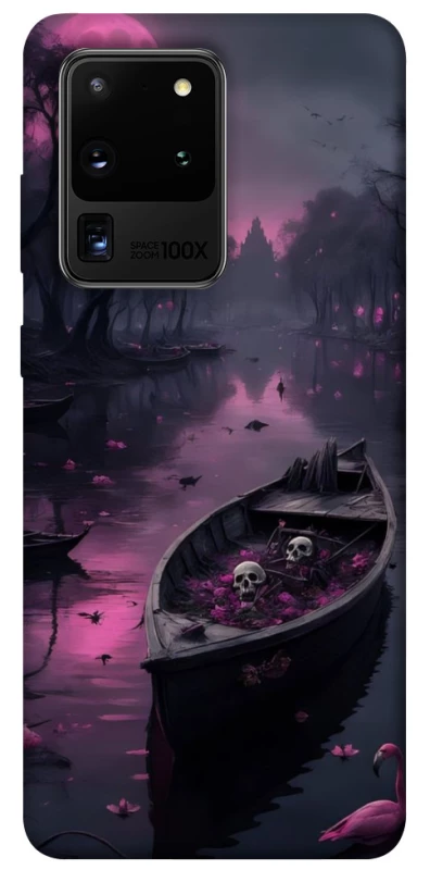 Чохол на Samsung Galaxy S20 Ultra Boat and flamingo фото 1 з 1
