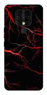 Чехол на TECNO Camon 16 SE Красная молния фото 1 из 1
