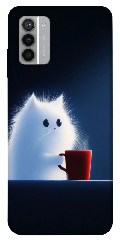Чехол на Nokia G42 Чехол кот с кофе фото 1 из 1