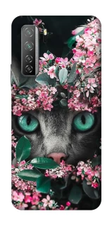Чохол на Huawei Nova 7 SE Кіт в квітах фото 1 з 1