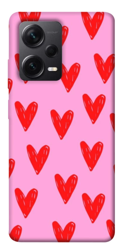 Чохол на Xiaomi Redmi Note 12 Pro 5G Red hearts 2 фото 1 з 1