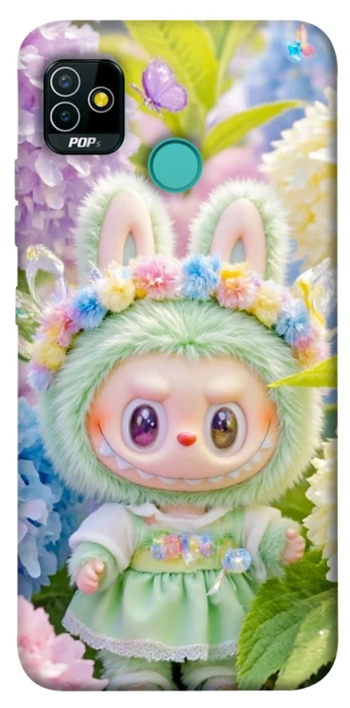 Чехол на TECNO POP 5 Labubu & Flowers ver.2 фото 1 из 1
