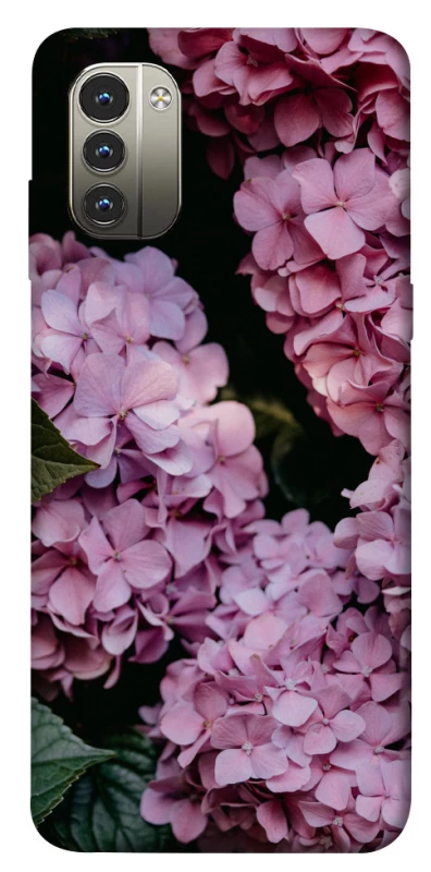 Чохол на Nokia G11 Рожеві гартензії фото 1 з 1